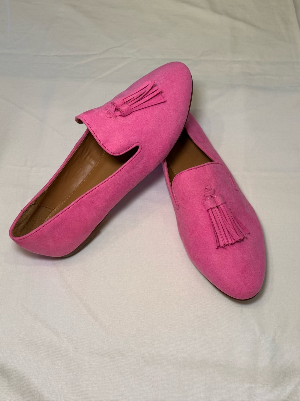 J. Crew Barbie Pink Tassel Loafers Size 8.5 Women’s